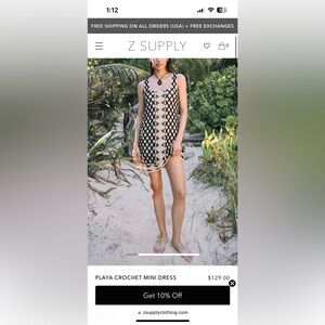 Z Supply Crochet Mini Dress